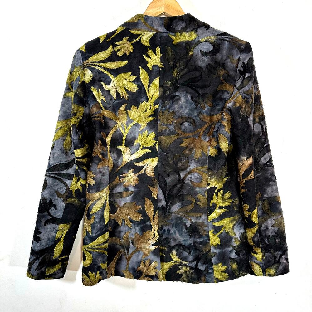 CARRE NOIR dark floral fairycore grunge blazer jacket womans‎ Medium - Picture 2 of 7